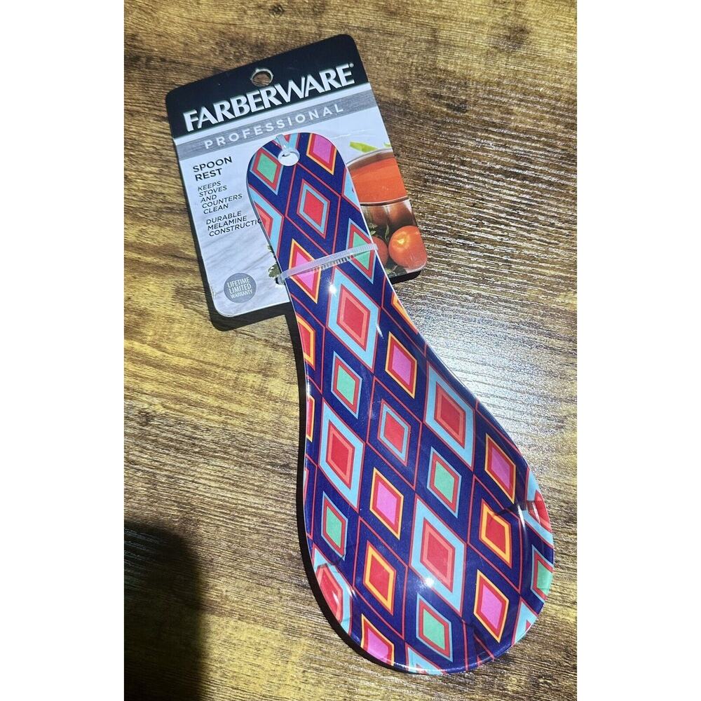 ☀️3/$10 BUNDLE!!☀️ Farberware Professional Melamine Spoon Rest Diamonds #5275759